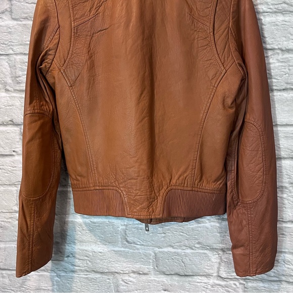 Rag & Bone Size 4 - Lyon Moto Lamb Leather Jacket - Camel MSRP $1,295 - Picture 13 of 16